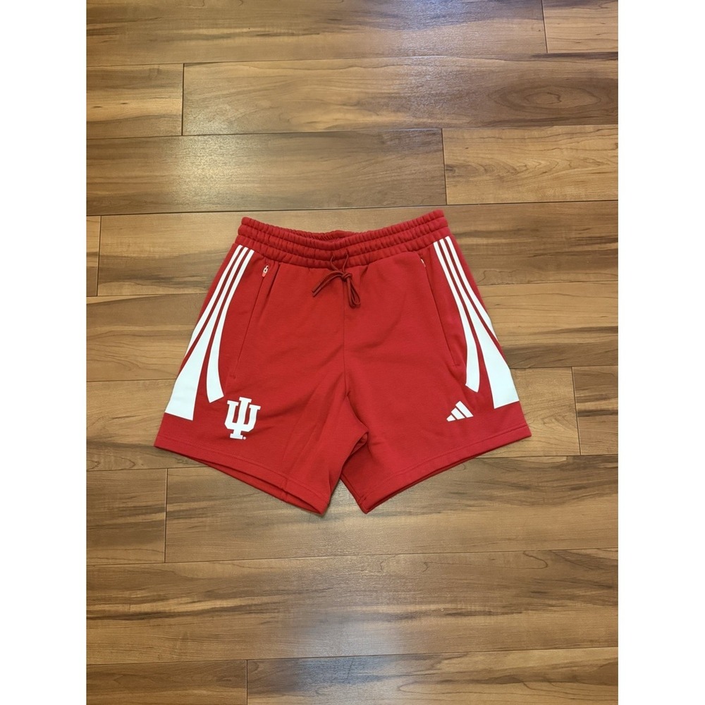 NWT Adidas Indiana Hoosiers IU Chapter Shorts Red NCAA KB5897 Men's Size Medium